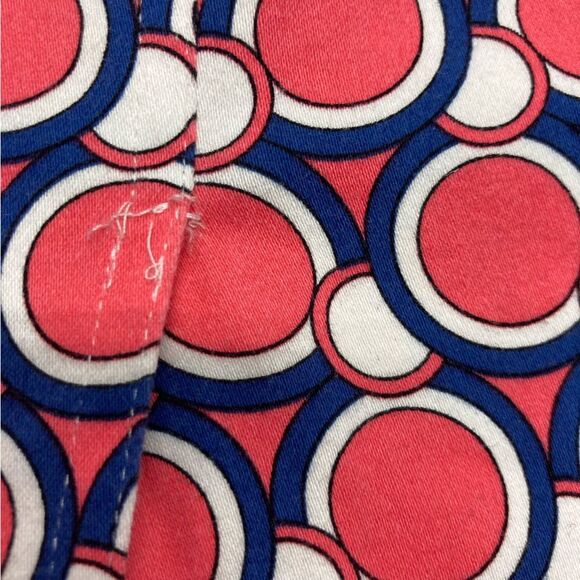 Van Heusen Pencil Skirt Size 6 Pink & Blue Circles Tailored Stretch Geometric - Picture 13 of 15